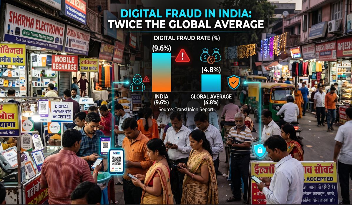 India&rsquo;s Digital Fraud Rate Nearly Double the Global Average: TransUnion